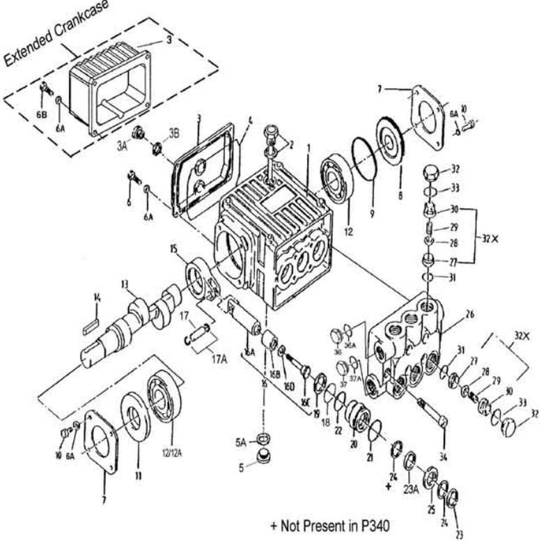 3504CWHBD-1 pump PK16951 Giant pump repair parts